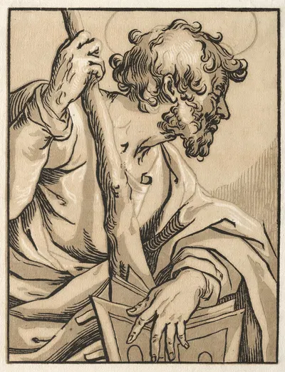 St. Judas Thaddeus (with the Club) by Ludolph Büsinck — digital art print download