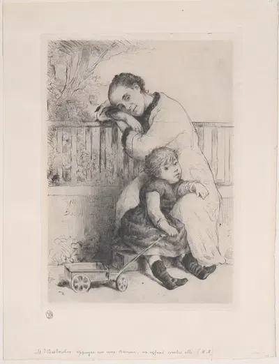 Отдых малыша by Марсельен-Гильберт Дебутен, 1881 — digital art print download