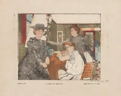 Семья гравера by Морис Делькорт, 1898 — digital art print download