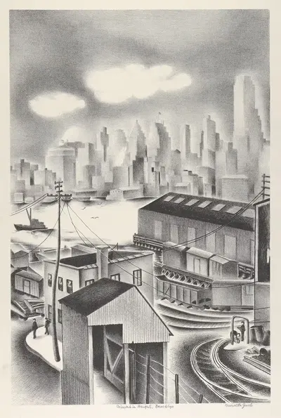 Колумбия Хайтс, Бруклин by Минетта Гуд, 1939 — digital art print download