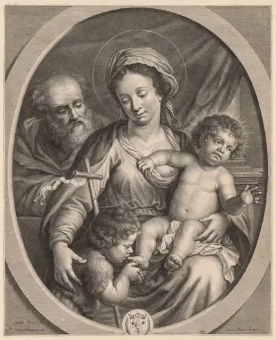 Святая семья и святой Иоанн by Пьер Луи ван Шуппен, 1650–1700 — digital art print download