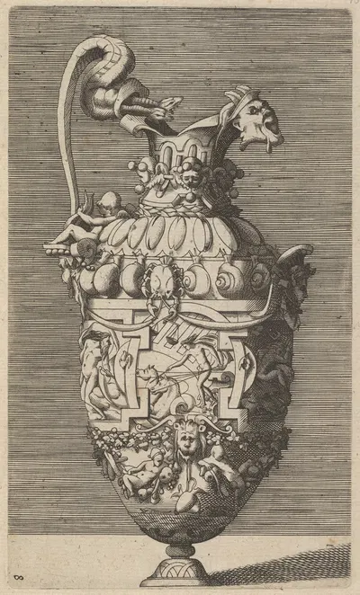 Vase with Helios or Phaeton on the Chariot of the Sun by René Boyvin — digital art print download