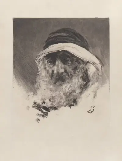 Изучение арабской головы by Сэр Хьюберт фон Херкомер, 1895 — digital art print download