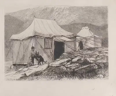 Палатки by Сэр Хьюберт фон Херкомер, 1880 — digital art print download
