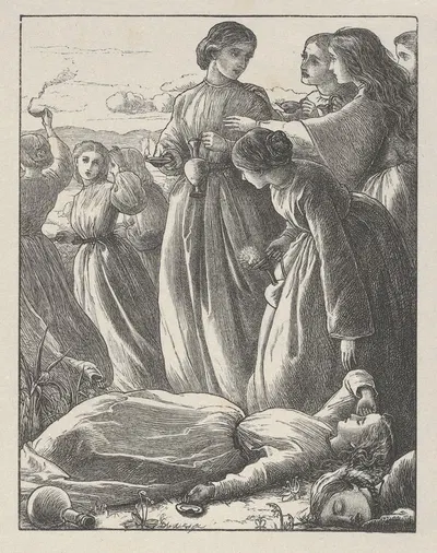 The Parable of the Ten Virgins by Sir John Everett Millais, 1864 — digital art print download