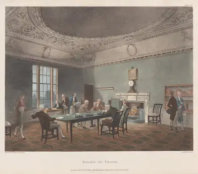 Board of Trade by Thomas Rowlandson, 1809 — digital art print download