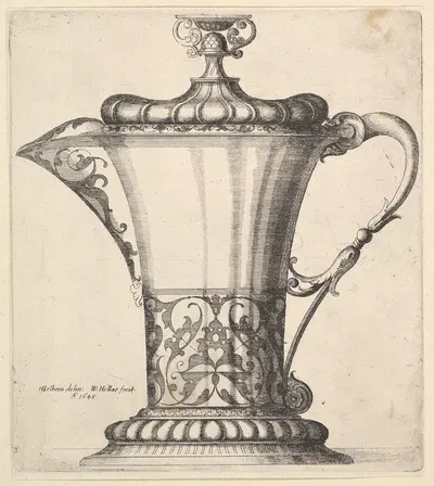 Jug with wide spout by Wenceslaus Hollar, 1645 — digital art print download
