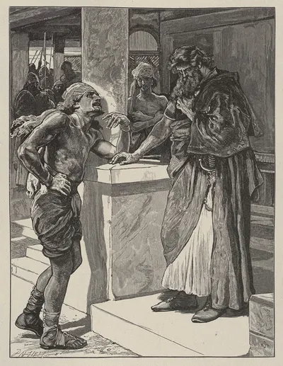 Cushi Brings to David News of the Death of Absalom by William Small, 1881 — digital art print download