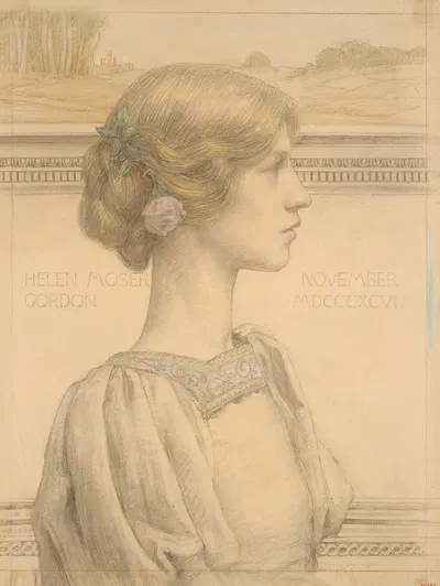 Mrs. Helen Moser Gordon, later Mrs. Ivanowski by Bryson Burroughs, 1896 — digital art print download