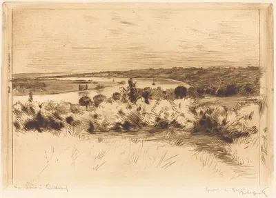 The Seine at Quilleboeuf (La Seine a Quilleboeuf) by Norbert Goeneutte, 1890 — digital art print download
