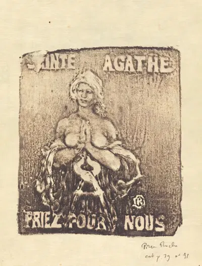Saint Agathe (Saint Agatha) by Pierre Roche, 1921 — digital art print download