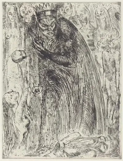 Макбет V (Видение леди Макбет) by Вильгельм Лембрук, 1918 — digital art print download