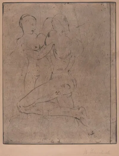 Изнасилование II (Грабеж II, Женщина наполовину) by Вильгельм Лембрук, 1911 — digital art print download