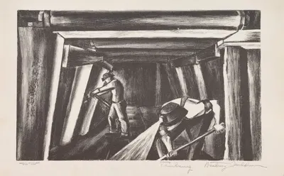Timbering by Beatrice Mandelman, 1939 — digital art print download