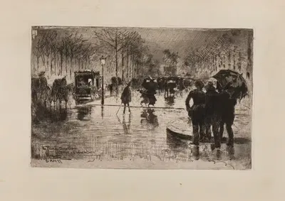 Возвращение художников by Феликс Илер Бюо, 1877 — digital art print download