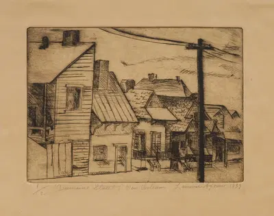 Улица Дюмен, Новый Орлеан by Лоренс Артур Джонс, 1939 — digital art print download