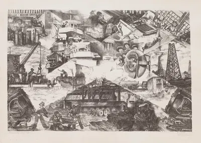 Маяки защиты by Рэймонд Стет, 1941 — digital art print download