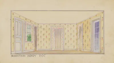 Kempy: Sketch no. 3 (Domestic Interior) by A.R. Schmidt, 1934-1943 — digital art print download