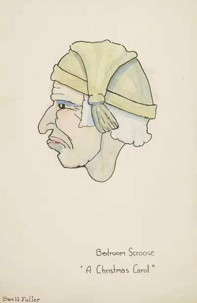 Рождественская песнь: Спальня Скруджа by Бьюэлл Фуллер, 1934-1943 — digital art print download