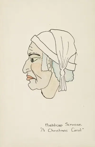 Рождественская песнь: Ночная шапка Скруджа by Бьюэлл Фуллер, 1934-1943 — digital art print download