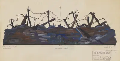 Взгляд назад: Траншея by Эдвард Гилберт, 1934-1943 — digital art print download