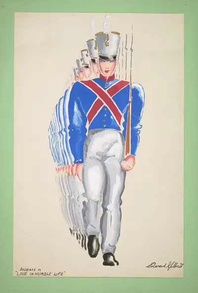 Love in Humble Life: Soldiers by Edward Gilbert, 1934-1943 — digital art print download