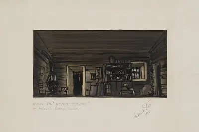 Prologue to Glory: Hall Near Staircase by Frederick Stover, 1934-1943 — digital art print download