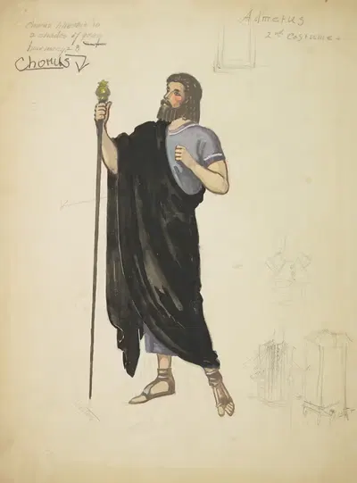 The Alcestis of Euripedes: Admetus 2nd Costume by John Glidden, 1934-1943 — digital art print download
