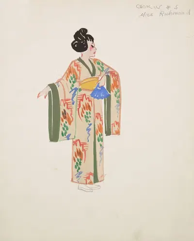 Микадо: Хор #5 Мисс Ричмонд by Максин Боровски, 1934-1943 — digital art print download