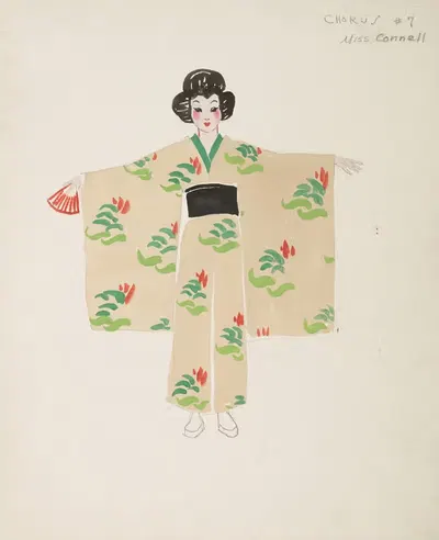 The Mikado: Chorus #7 Miss Connell by Maxine Borowsky, 1934-1943 — digital art print download