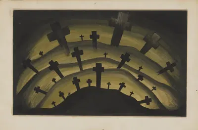 Созданные равными: Эскиз № 17, Фон стереоптикона (Кресты) by Поль Кадорет, 1934-1943 — digital art print download
