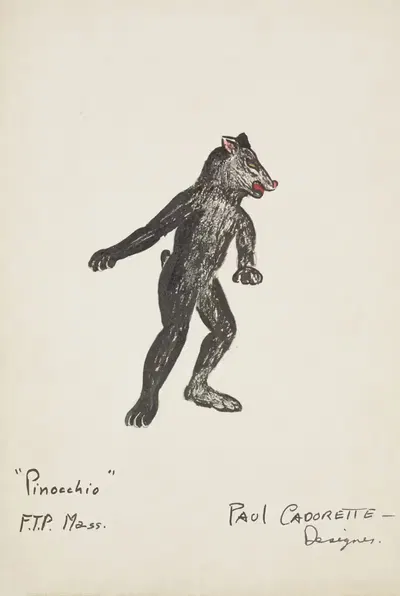 Пиноккио: Черный медведь by Поль Кадорет, 1934-1943 — digital art print download