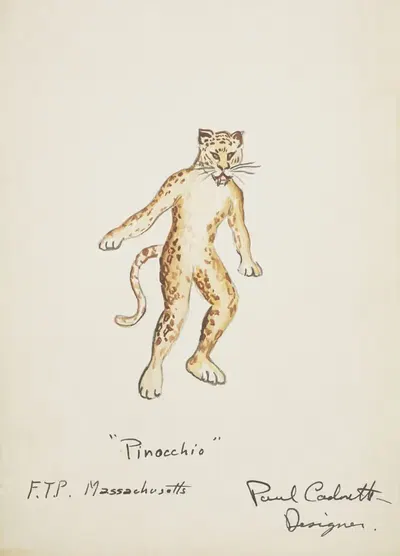 Пиноккио: Леопард. Львиный костюм by Поль Кадорет, 1934-1943 — digital art print download