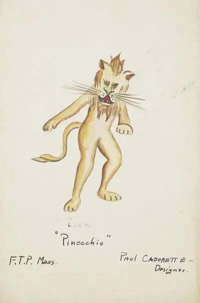 Пиноккио: Лев. Львиный костюм by Поль Кадорет, 1934-1943 — digital art print download