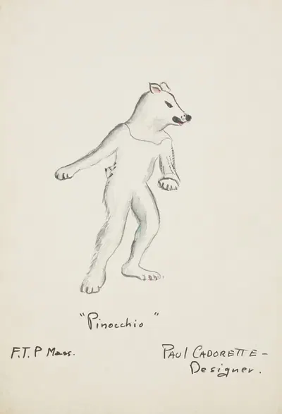 Пиноккио: Белый медведь. Костюм белого медведя by Поль Кадорет, 1934-1943 — digital art print download