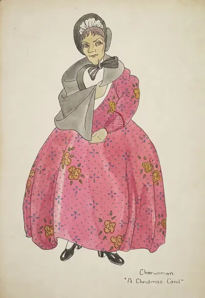 Рождественская песнь: Уборщица by Салли С. Тилестон, 1934-1943 — digital art print download