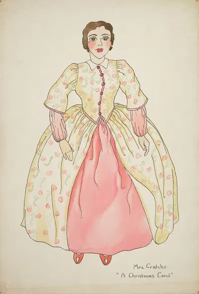 Рождественская песнь: Миссис Крачит by Салли С. Тилестон, 1934-1943 — digital art print download