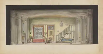 It Can't Happen Here: Act I Scenes 3 and 7, Act II Scene 4, Act III Scene 1, Jessup Living Room by Tom Adrian Cracraft,…