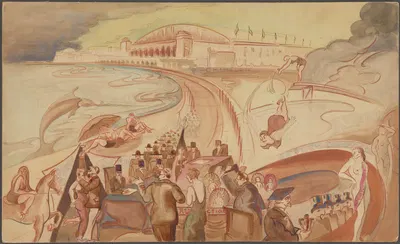 Темпо: Сцена для неопознанного танца by Виктор Зонов, 1934-1943 — digital art print download
