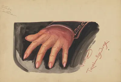 Суд присяжных: Рисунок руки by Виктор Зонов, 1934-1943 — digital art print download