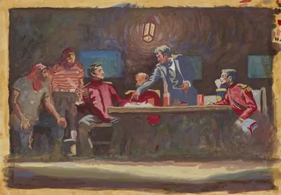 Капитан Что-За-Дьявол: Эскиз №1 by Уильям Перкинс, 1934-1943 — digital art print download