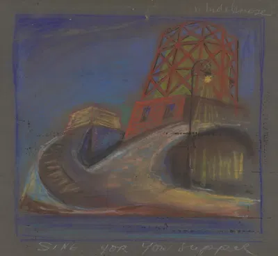 Пойте за свой ужин: городские улицы и здания by Вуд МакЛейн, 1934-1943 — digital art print download