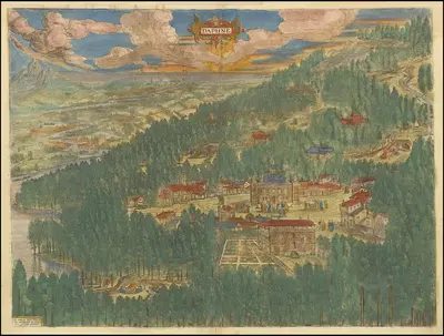 Imaginary view of Daphne in Antioch by Abraham Ortelius, 1624 — digital art print download