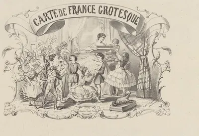 Информативная и развлекательная карта Франции, разделенная на восемьдесят шесть департаментов by Ахилл Беллогё, 1856 —…
