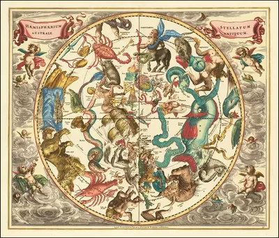 Гемисфериум Стеллатум Австрале Антикум by Андреас Келлариус, 1660 — digital art print download
