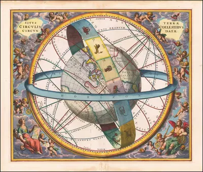 Ситус Террае Циркулис Коелестибус Циркундатэ by Андреас Келлариус, 1660 — digital art print download