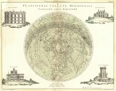 Planisferio celestemeridionale ; tagliato sull' Equatore by Antionia Zatta, 1782 — digital art print download