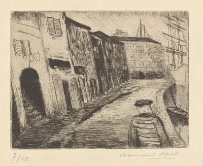 Марсель. Причал by Арман Аполь, 1929 — digital art print download