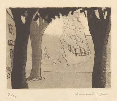 Кассис. Вид на порт by Арман Аполь, 1929 — digital art print download