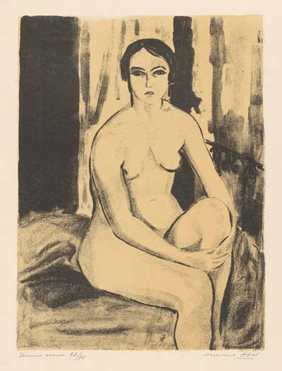 Женщина, сидящая by Арман Аполь, 1925 — digital art print download